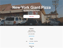 Tablet Screenshot of newyorkgiantpizzaca.com